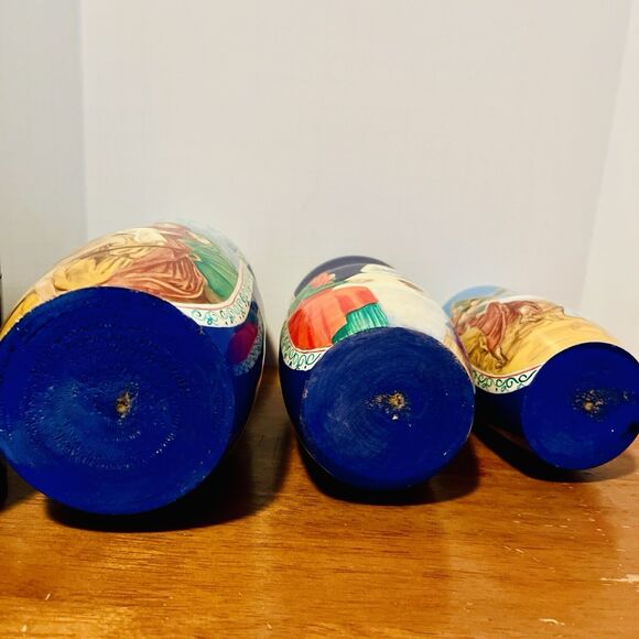 Matryoshka Nesting Dolls Life of Jesus Christ Nativity 10 Pcs Russian Signed VTG - Picture 12 of 14